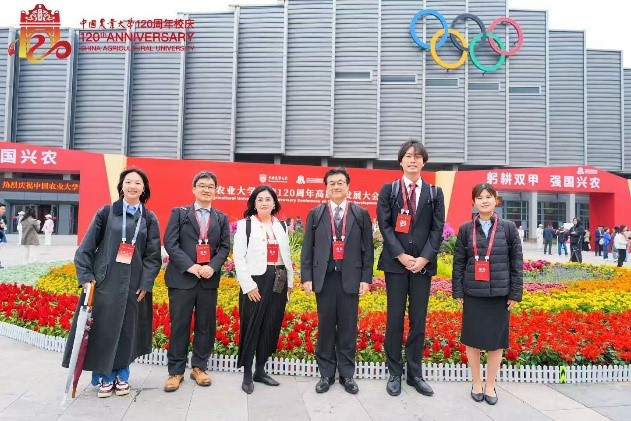 Outside the venue of the 120th Anniversary Ceremony of China Agricultural University
 (formerly the wrestling venue of the 2008 Beijing Olympics)
