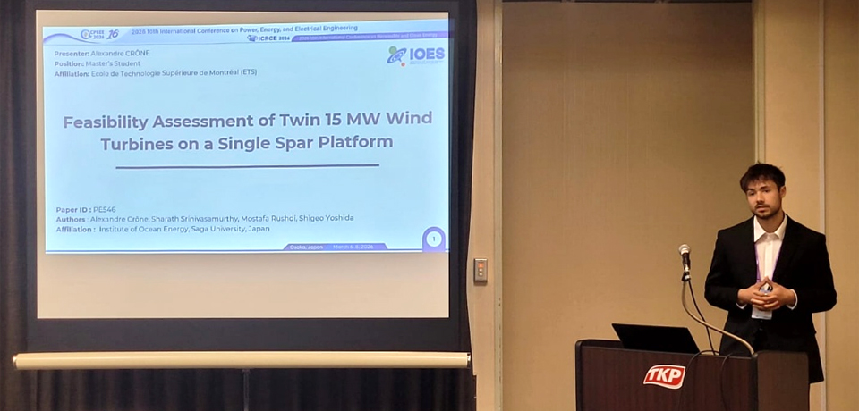Saga University Internship Student – Alexandre CRÔNE Receives Best Presentation Award at ICRCE-2026