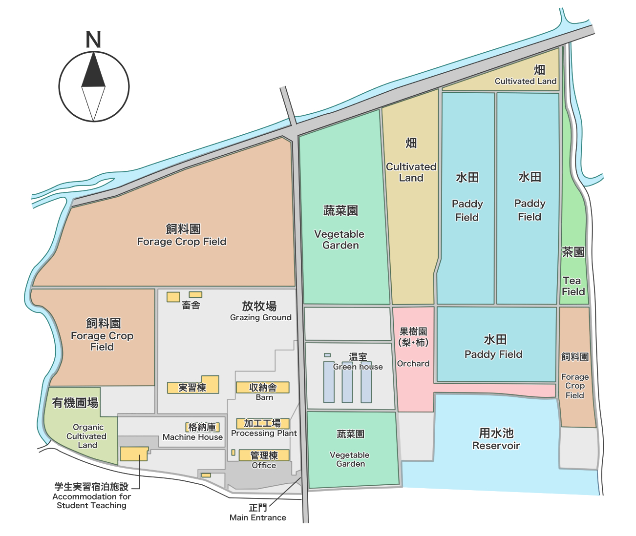 附属アグリ創生教育研究センター配置図