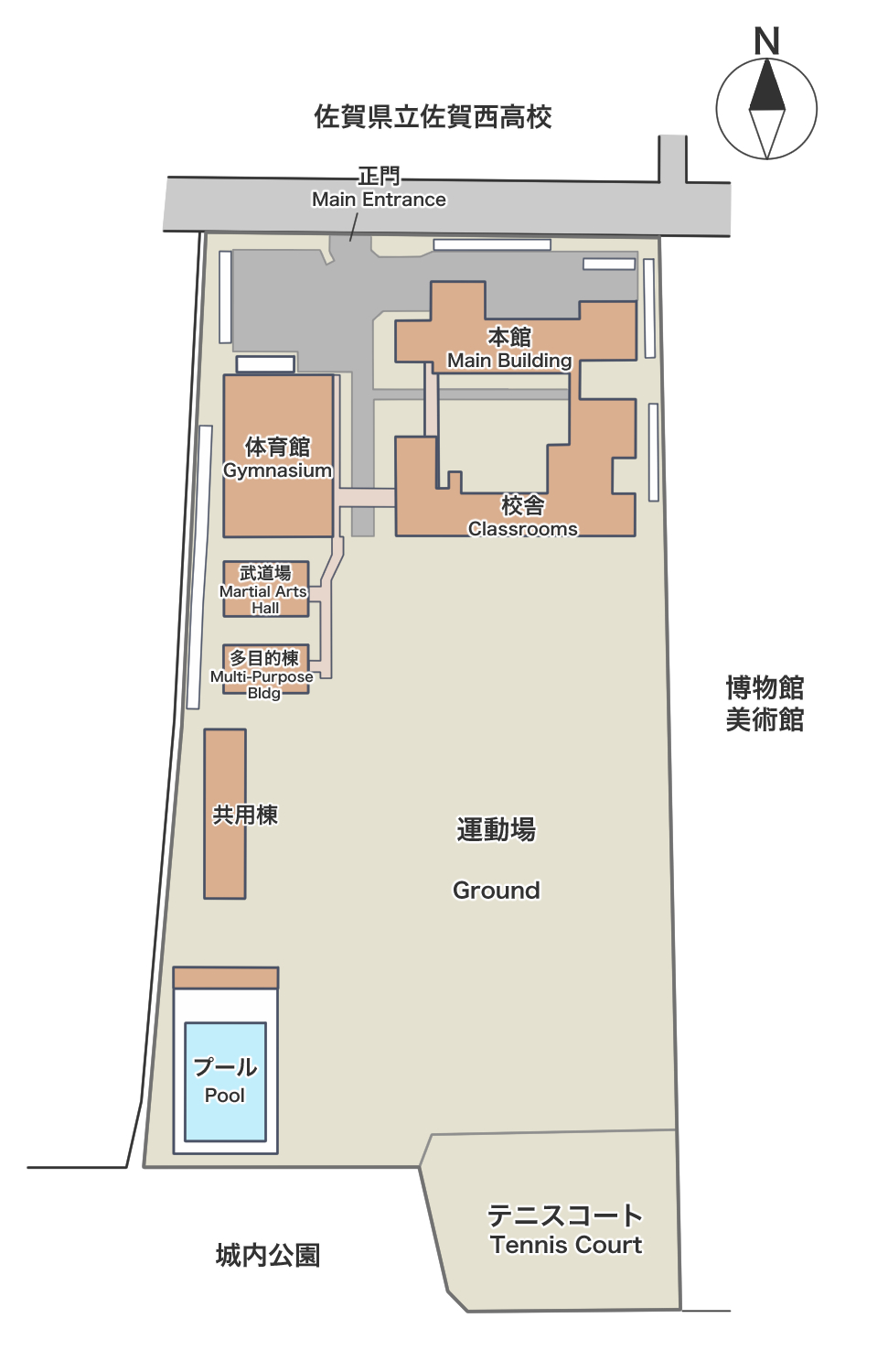 附属中学校配置図