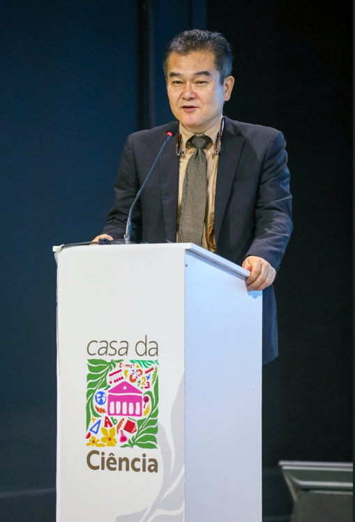 COP30講演中の池上所長